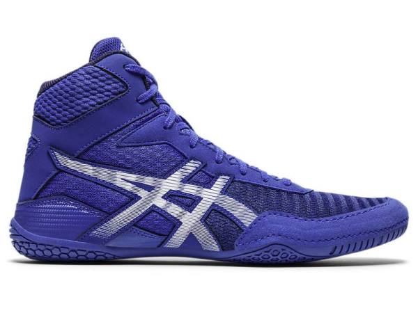 Asics Worstelschoenen Heren, MATCONTROL Wit/Blauw/Bruin - Asics Belgium Outlet | B6381974-AD